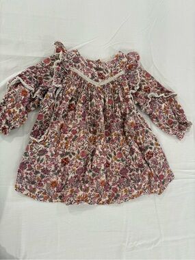Girls Floral Ruffle Dress